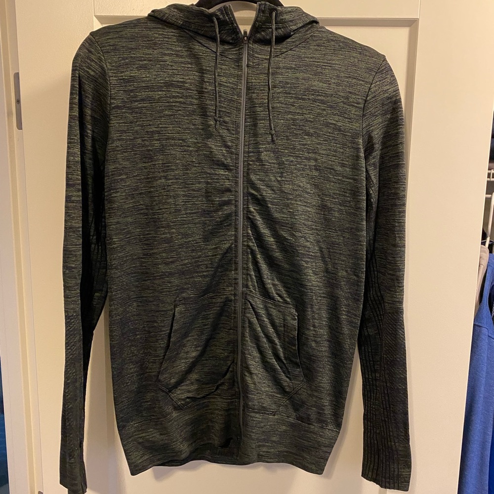 Nike dri-fit long sleeve zip up, gray